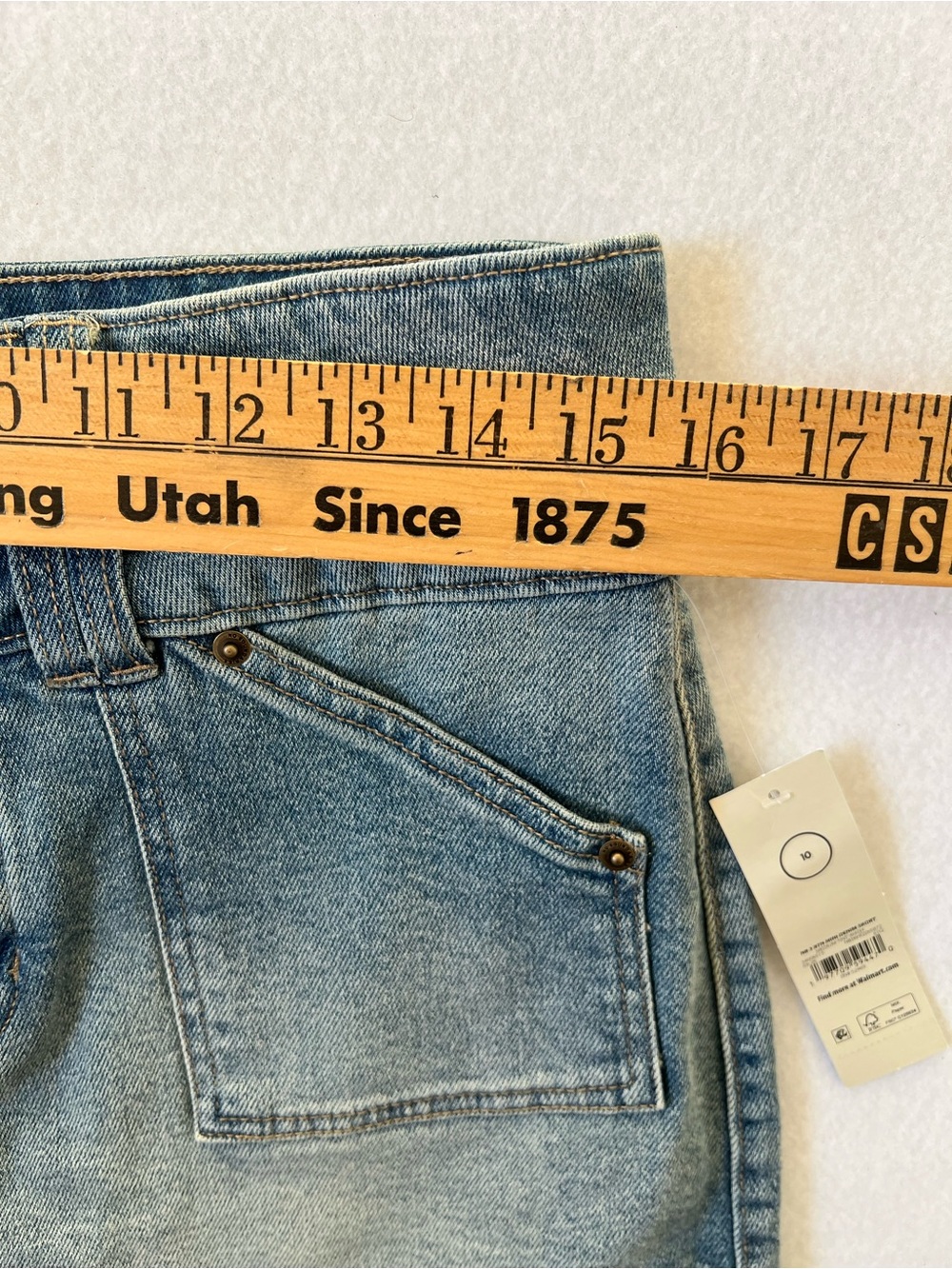 NWT No Boundaries Denim Mini Skort Size 10 Blue Indie Sleaze Low Rise Y2K - Picture 7 of 9